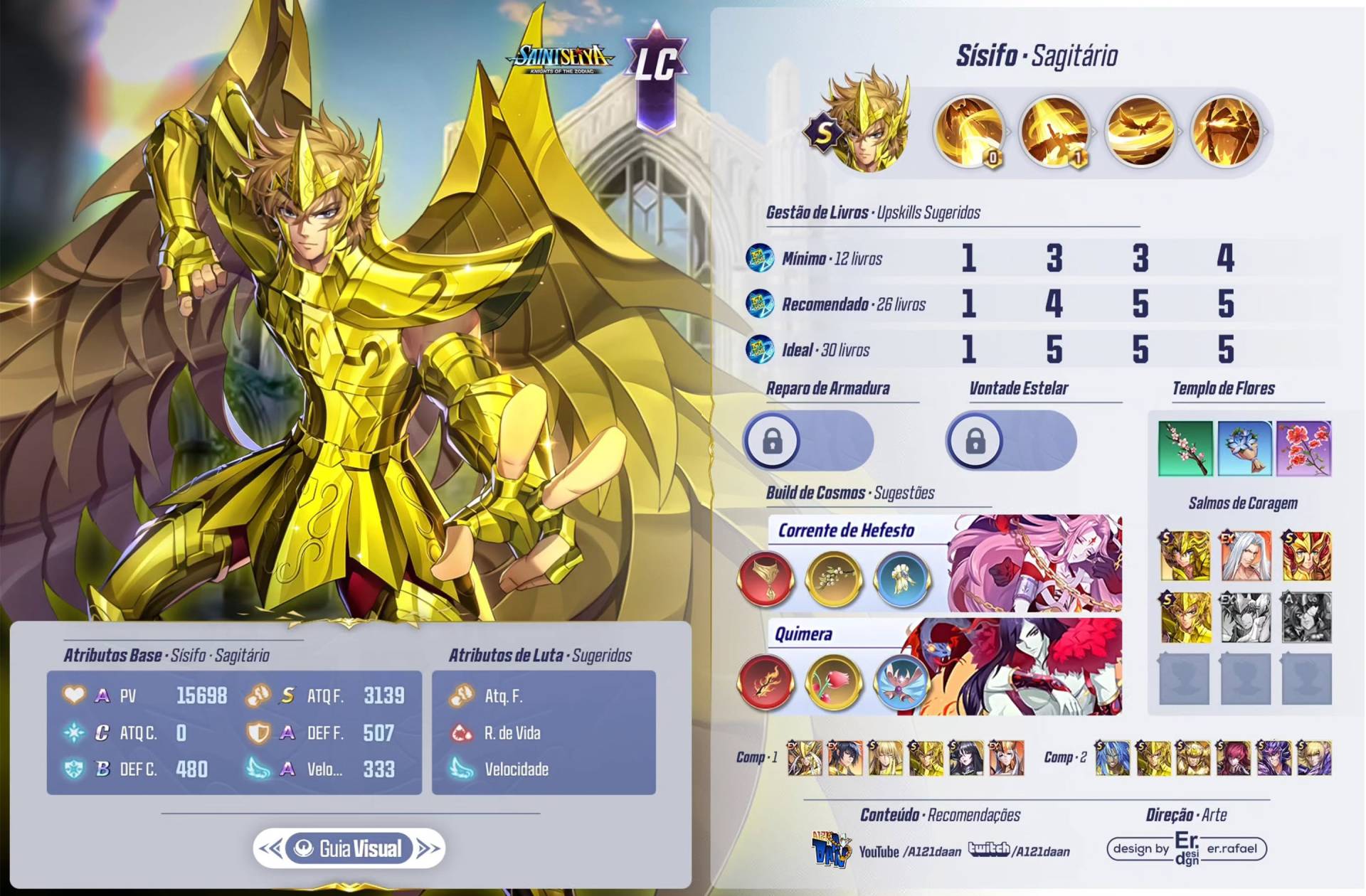 Sísifo de Sagitario | Cosmos, armado y habilidades | Saint Seiya Awakening KotZ
