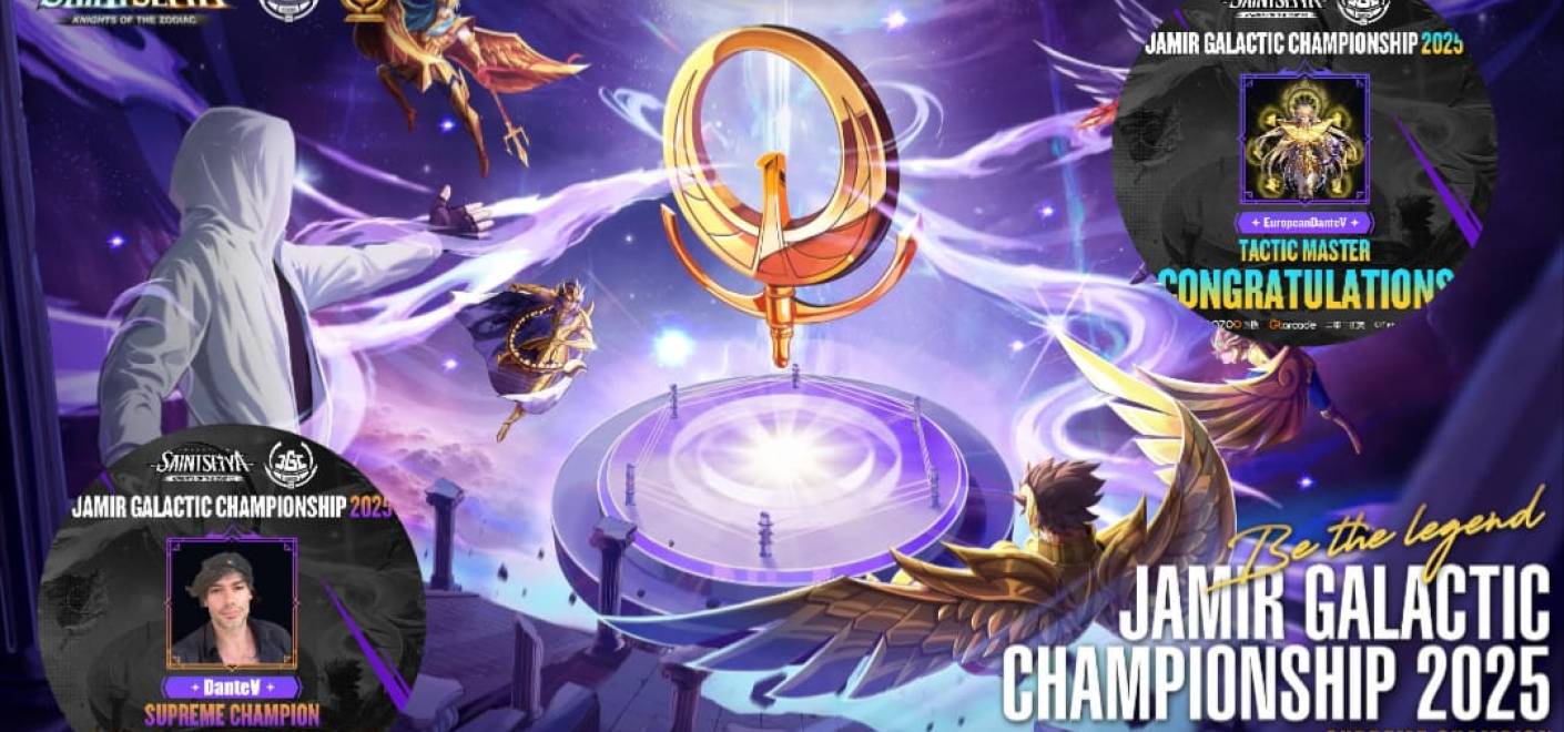 DanteV gana el Jamir Galactic Championship 2025 | Códigos de regalo | Saint Seiya Awakening KotZ