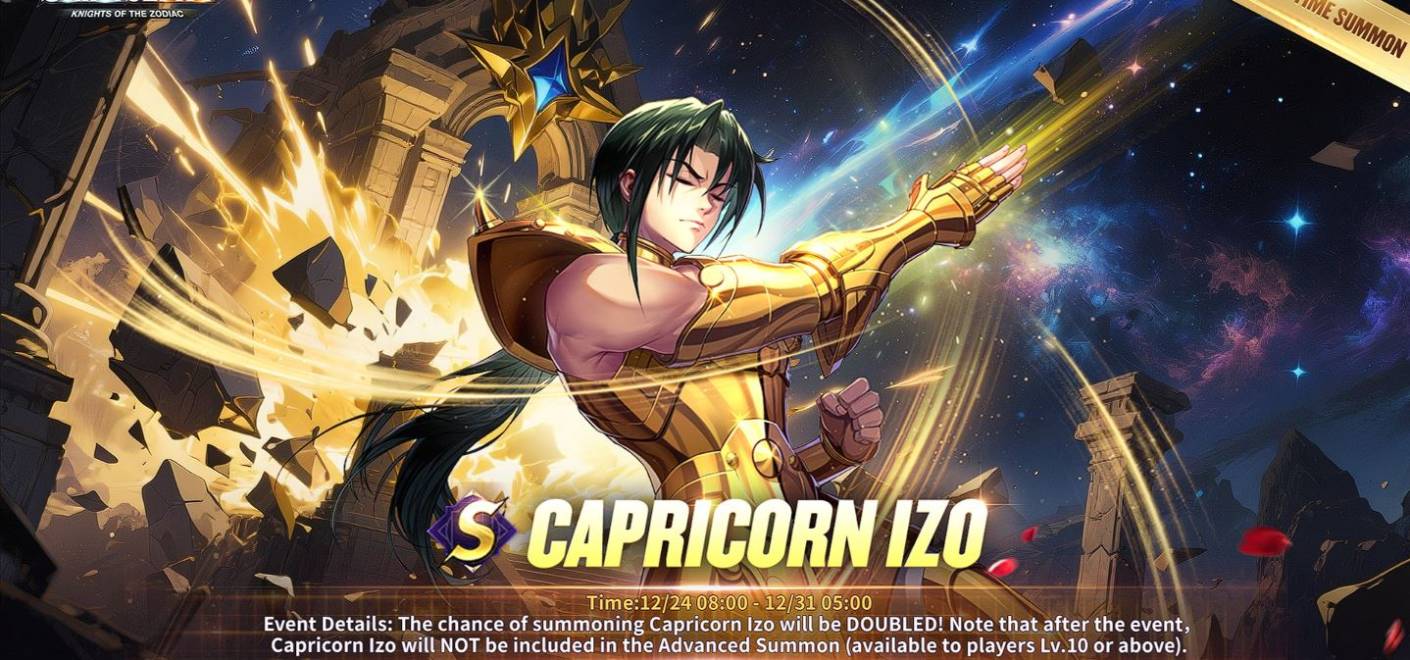 Izo de Capricornio | Cosmos, habilidades y armado recomendado | Saint Seiya Awakening KotZ