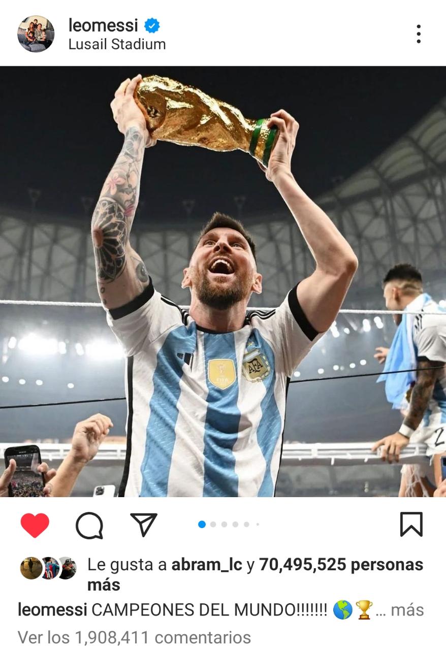 Messi post at IG