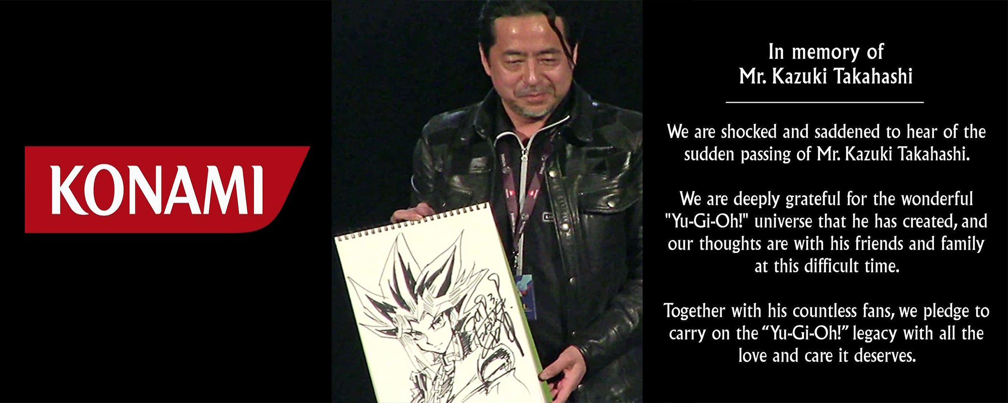 El mensaje de Konami y V-Jump tras el fallecimiento de Kazuki Takahashi
