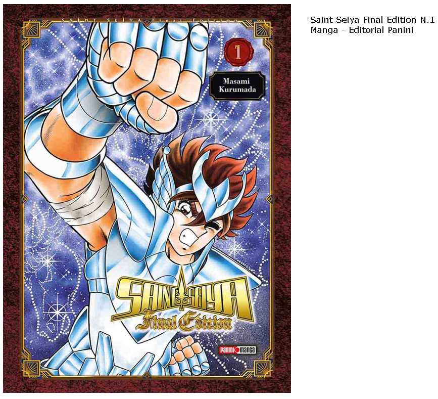 Saint Seiya Final Edition N.1 Manga Editorial Panini Masami Kurumada Amaz