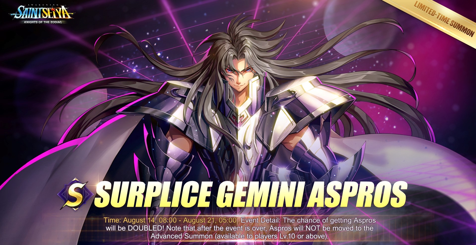 Llega Aspros de Géminis a Saint Seiya Awakening KotZ | Cosmos, Habilidades y Armado recomendado