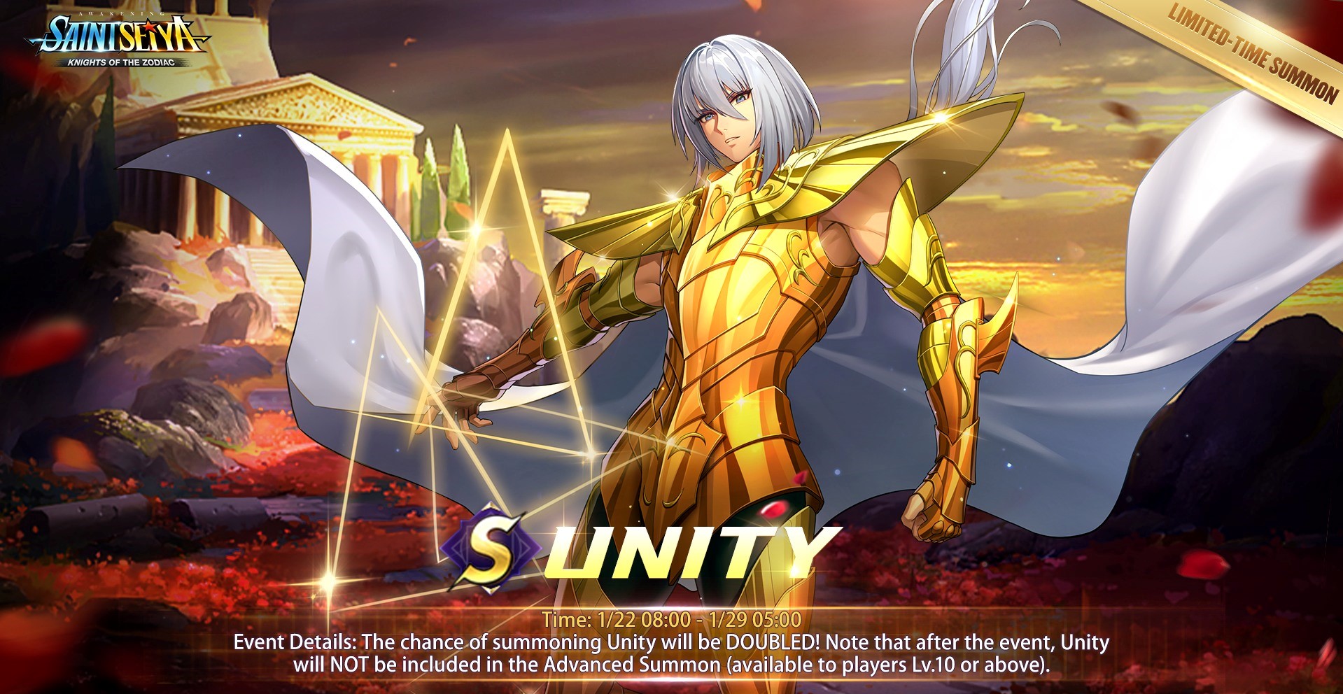 Unity de Dragón | Saint Seiya Awakening Kotz | Cosmos, armado recomendado y habilidades.