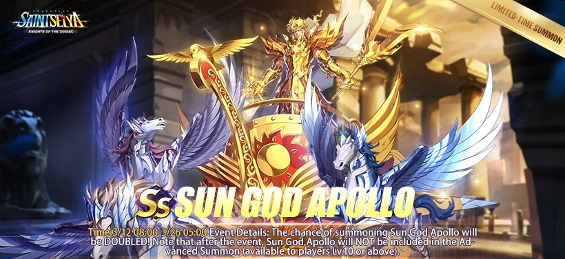 Apolo Dios del Sol | Cosmos, Habilidades y armado recomendado | Saint Seiya Awakening KotZ