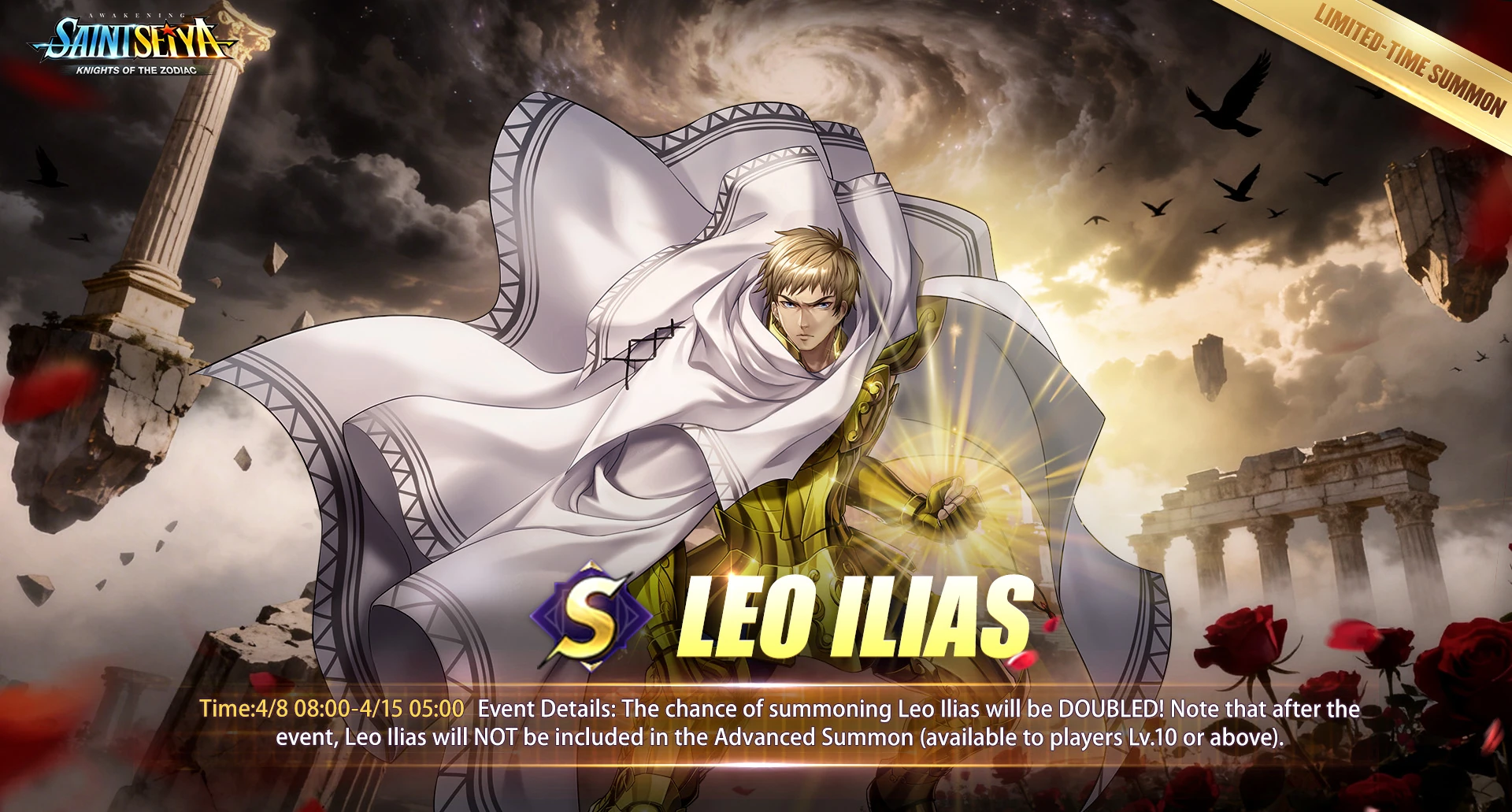 Ilias de Leo | Cosmos. habilidades y armado | Saint Seiya Awakening KotZ