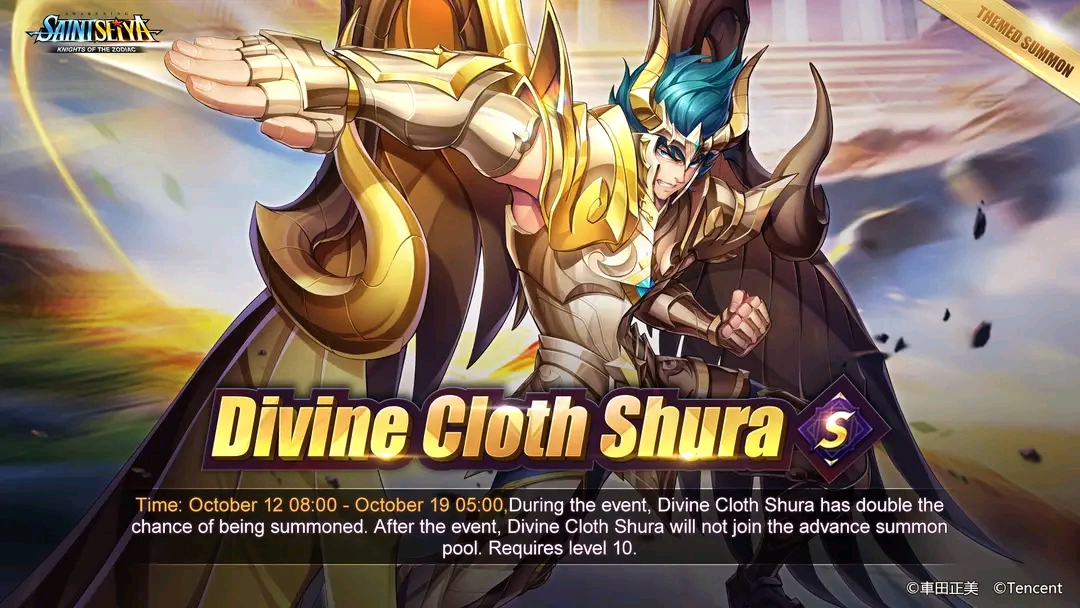 Shura de Capricornio Armadura Divina  nuevo personaje en Saint Seiya Awakening
