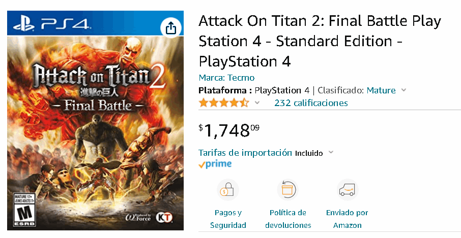 attack on titan en amazon