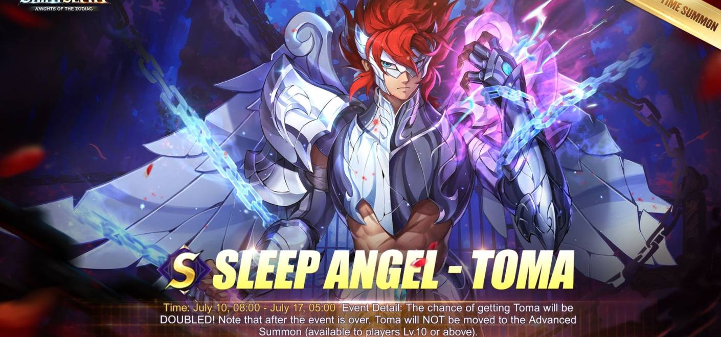 Toma el ángel dormido | Historia, habilidades y armado recomendado | Saint Seiya Awakening KotZ