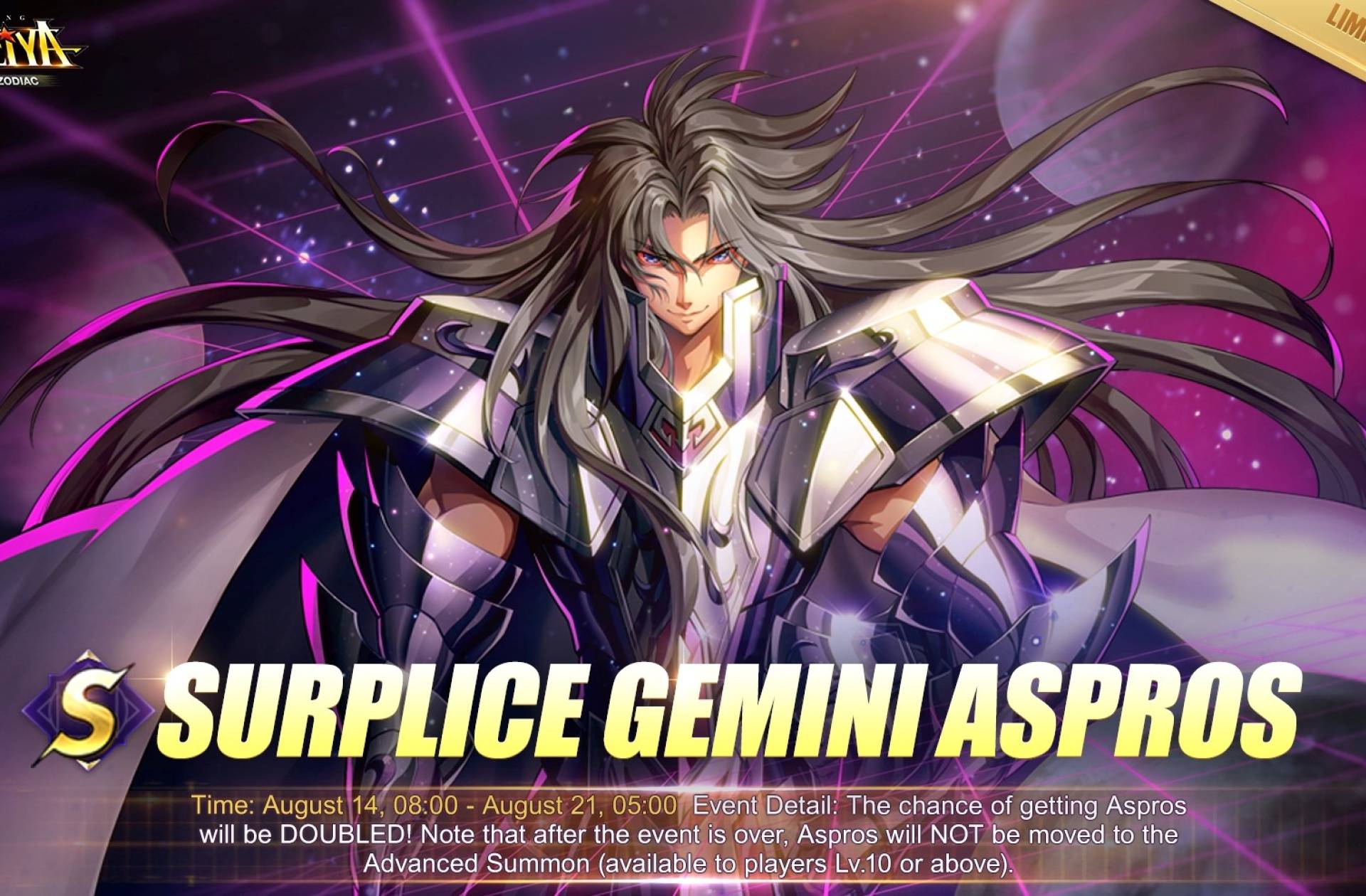 Llega Aspros de Géminis a Saint Seiya Awakening KotZ | Cosmos, Habilidades y Armado recomendado